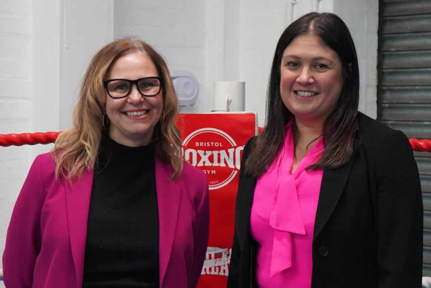 Helen Godwin (left) with Lisa Nandy (right) 
